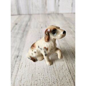 Vintage cocker spaniel porcelain dog figurine Japan decor